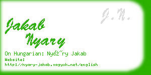 jakab nyary business card